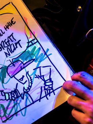 A Neon Night Out With Live-Action Illustrator Van Jazmin