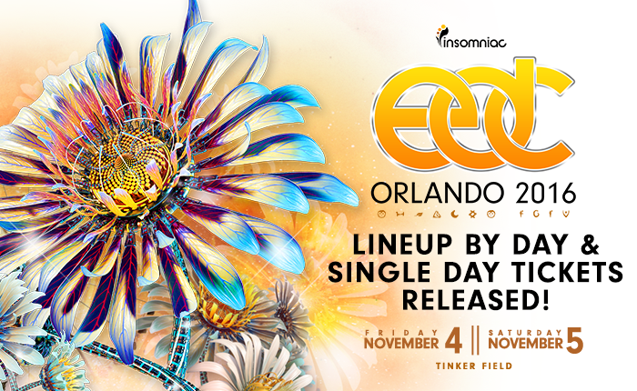 Edc Orlando 16 Lineup By Day And Single Day Tickets Available Now Insomniac