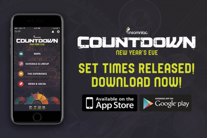 Countdown NYE 2017 App and Set Times Now Available