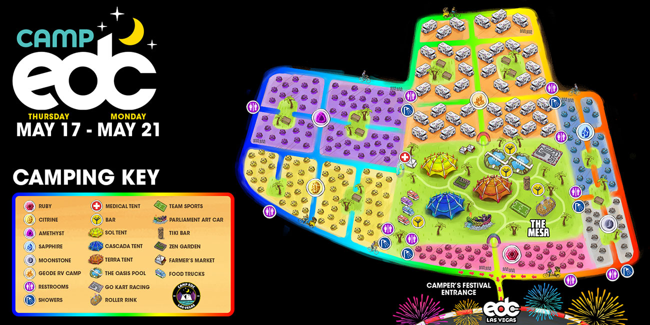 New Map Reveals Layouts And Attractions For Camp Edc Insomniac