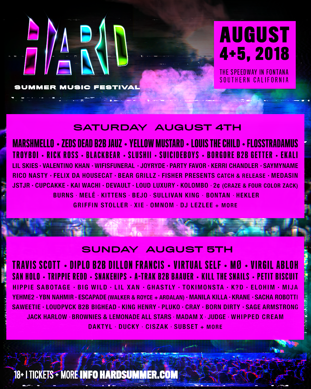 HARD Summer Music Festival returns to the massive Auto Club Speedway in