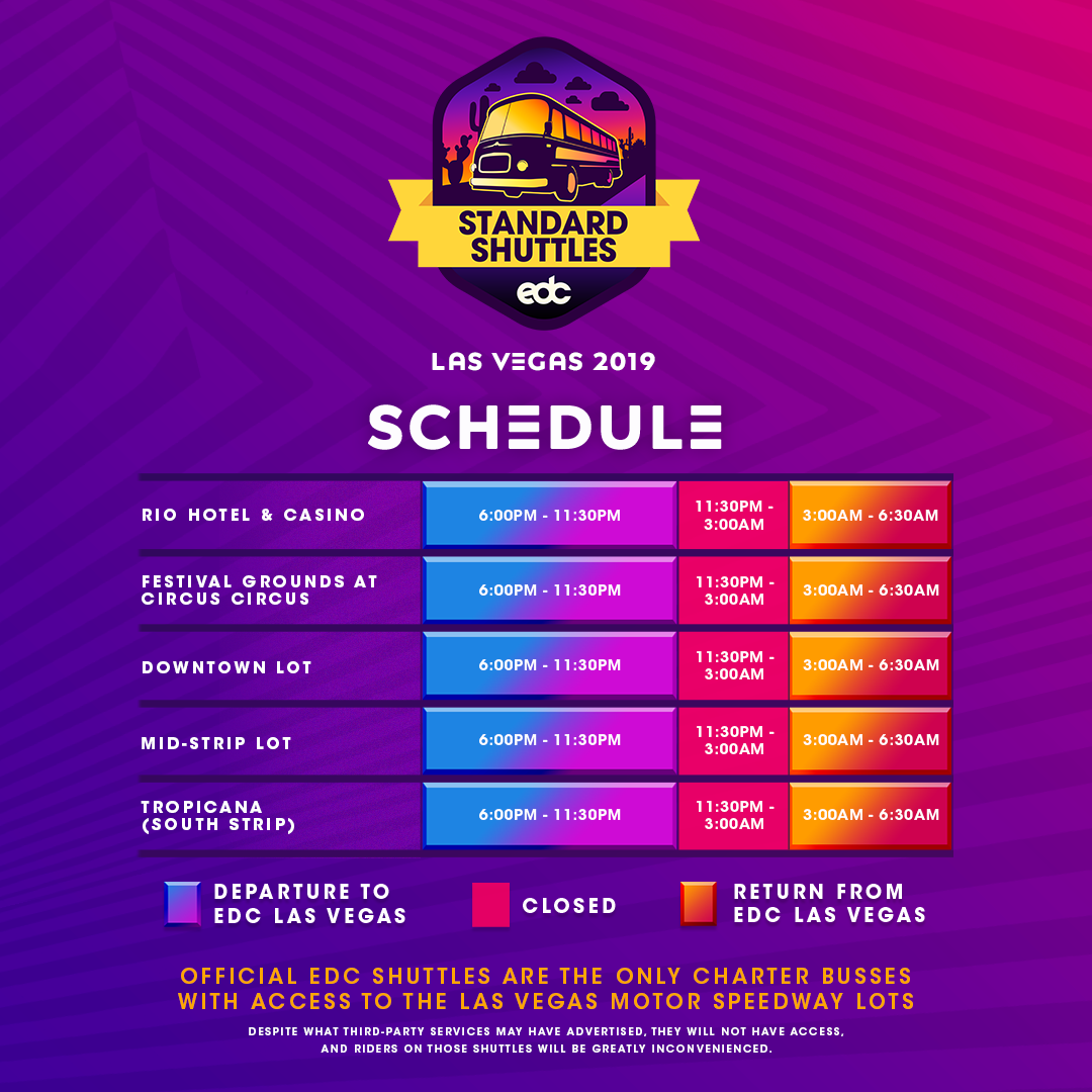 EDC Las Vegas 2019 Shuttles Everything You Need to Know Insomniac