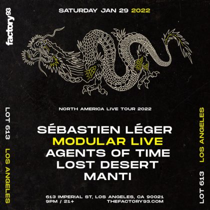 Sébastien Léger (Live), Agents of Time, Lost Desert, MANTi