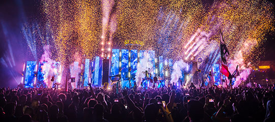 Special effects onstage