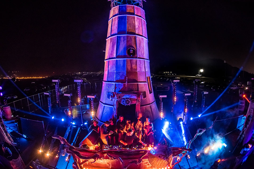 The DJ booth at Labyrinth