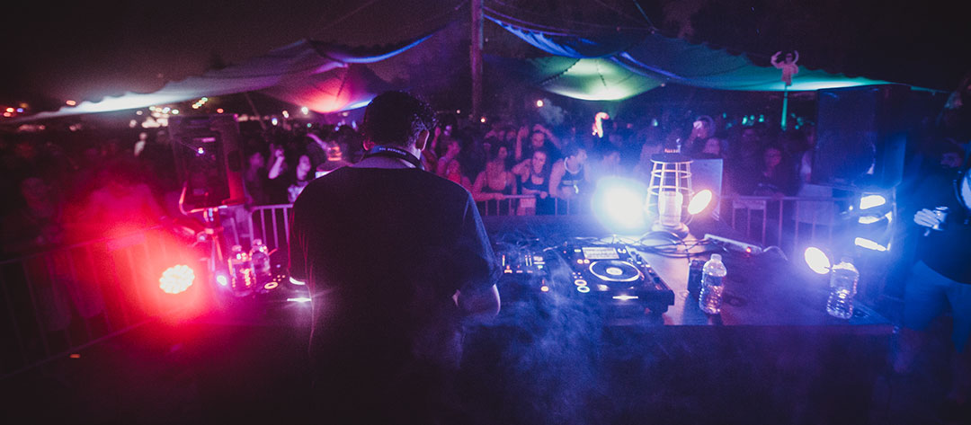 A view from the DJ booth
