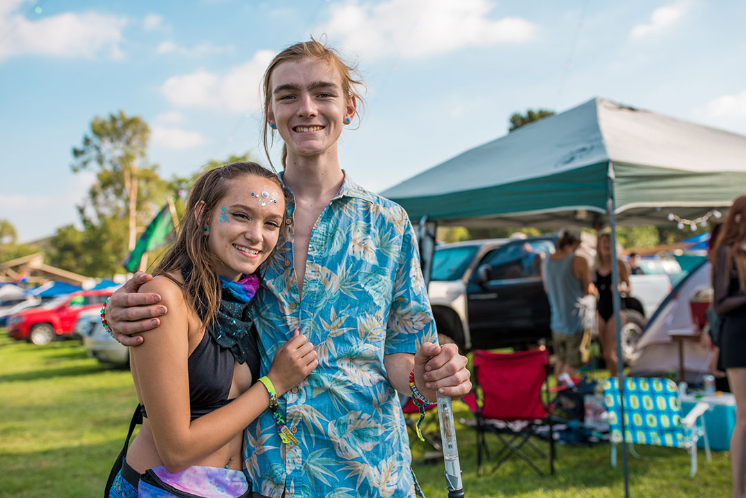 A couple hugging