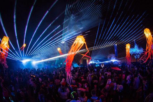 Lasers over the crowd