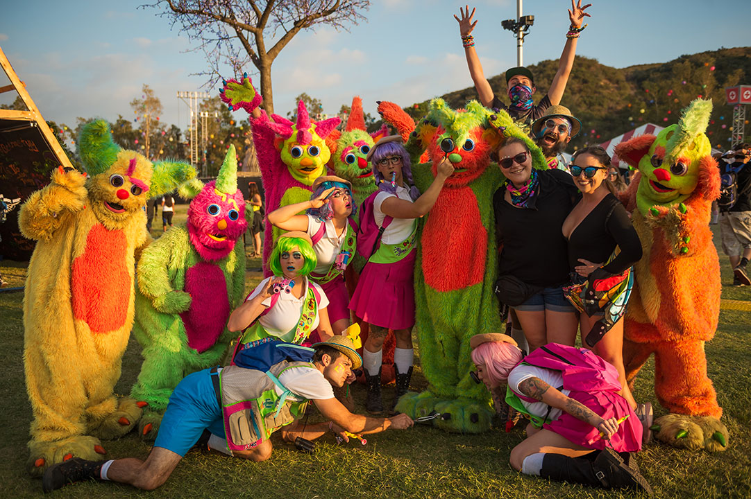 A merry band of costumed performers