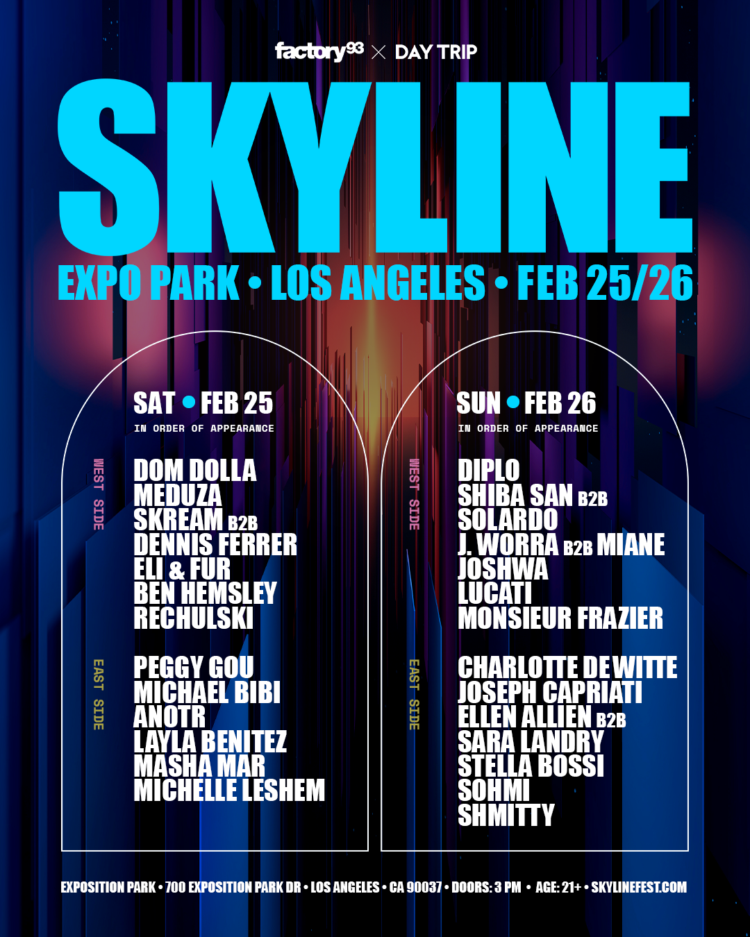 Lineup Skyline Festival 2024