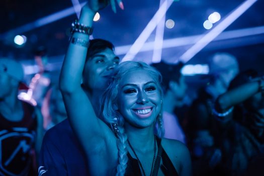 A couple enjoying the show