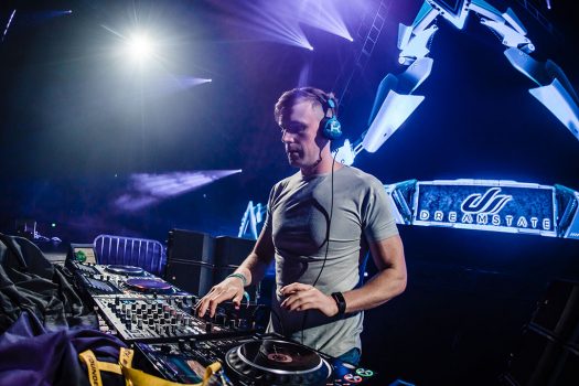 A DJ performing