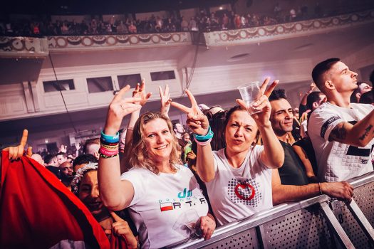 Fans in the front row