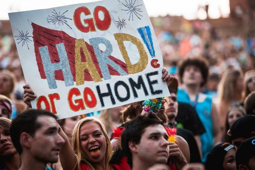 "Go HARD! or Go Home" sign