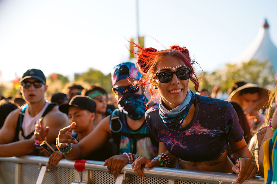 A girl in the front row