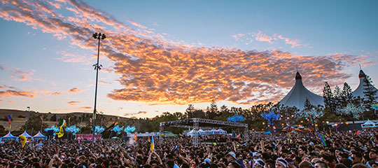 Clouds over the venue