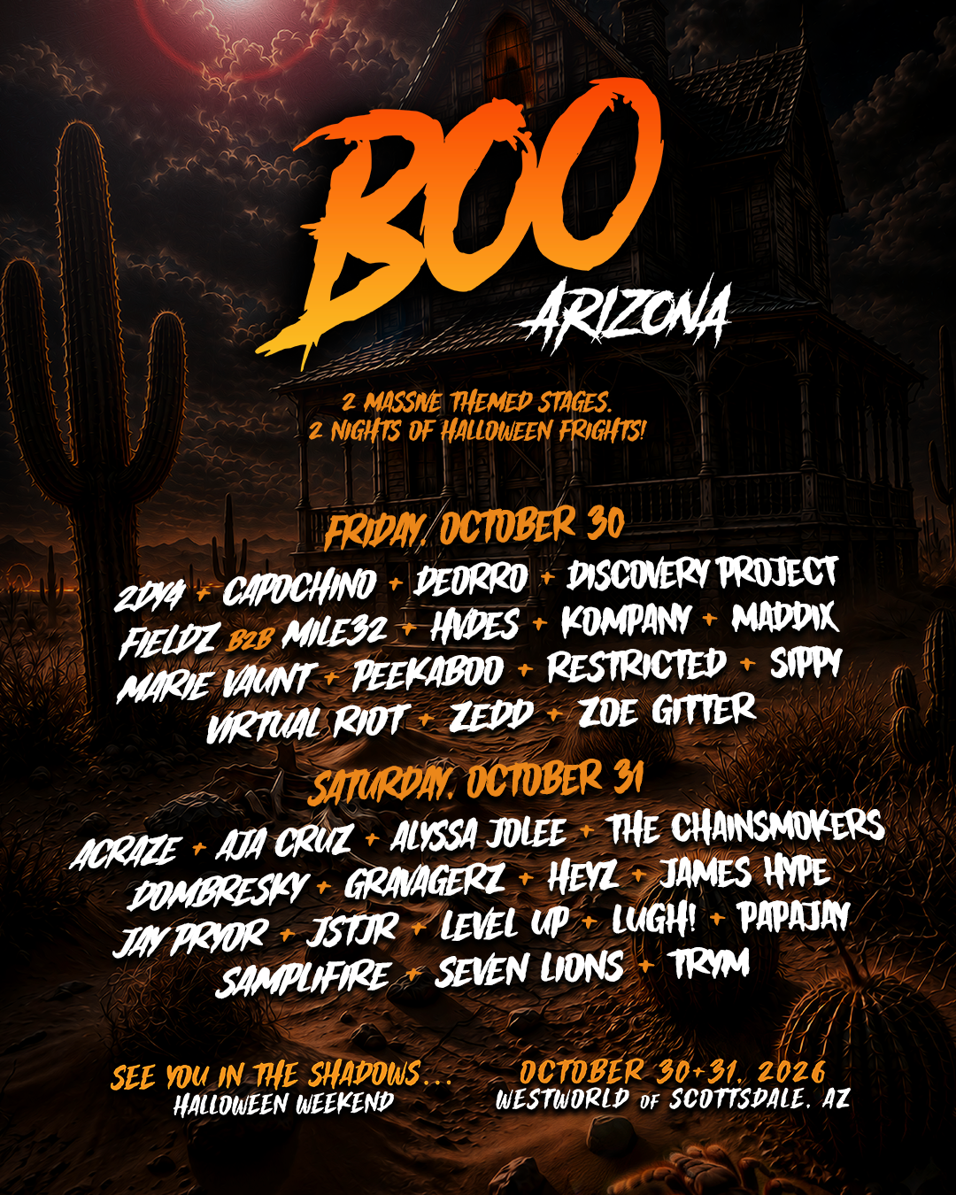 BOO Arizona 2026 Lineup