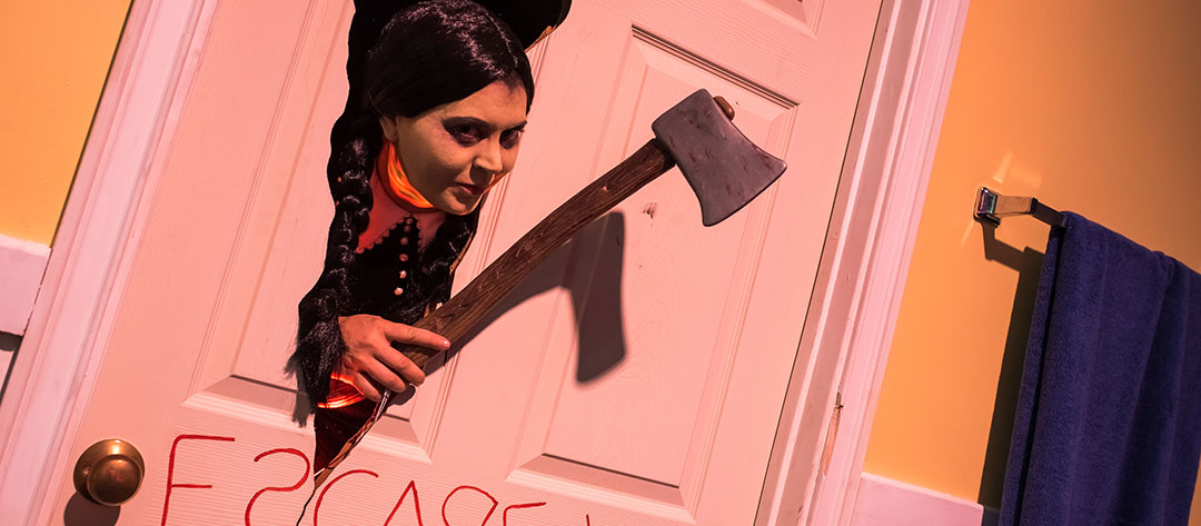 A girl with an axe