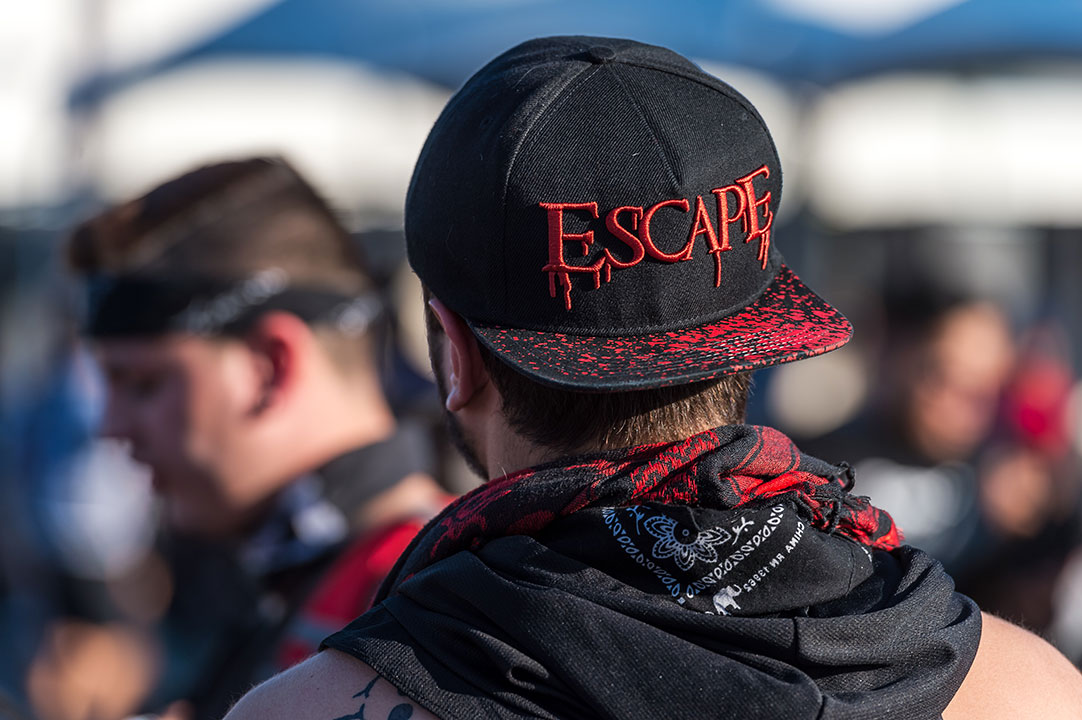 A guy in an Escape hat