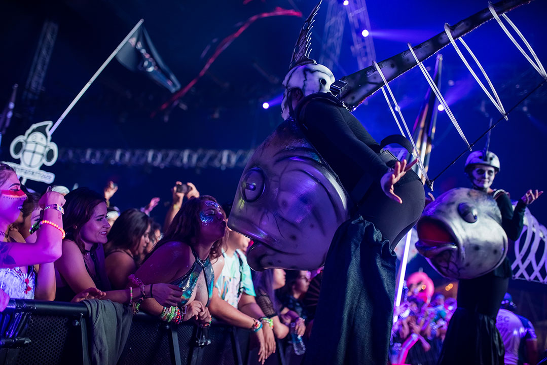 Performers interacting with fans