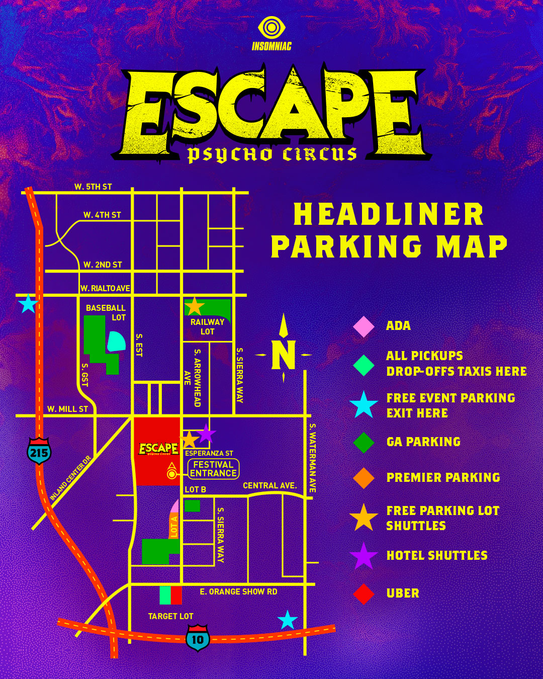 Escape parking map