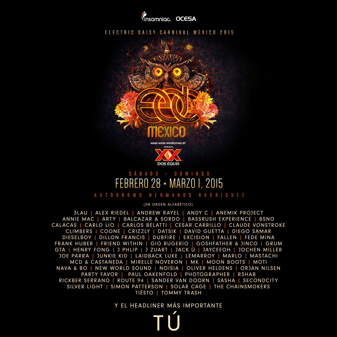 EDC Mexico 2015 lineup