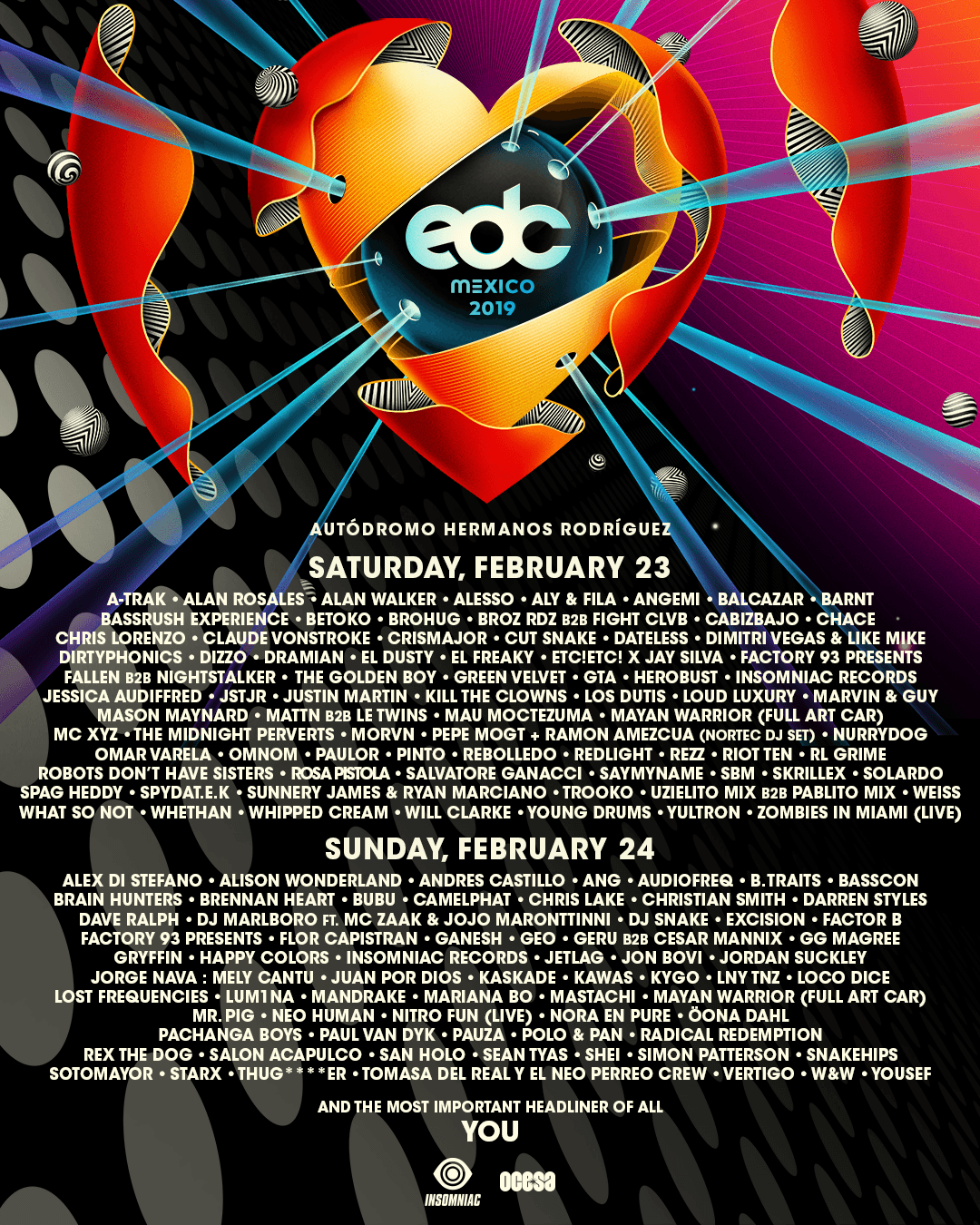 EDC Mexico 2019 artist lineup by day