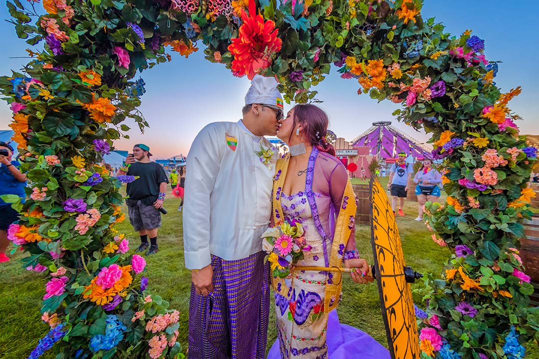 EDC ceremonies make for some of the most unique wedding photos ever!
