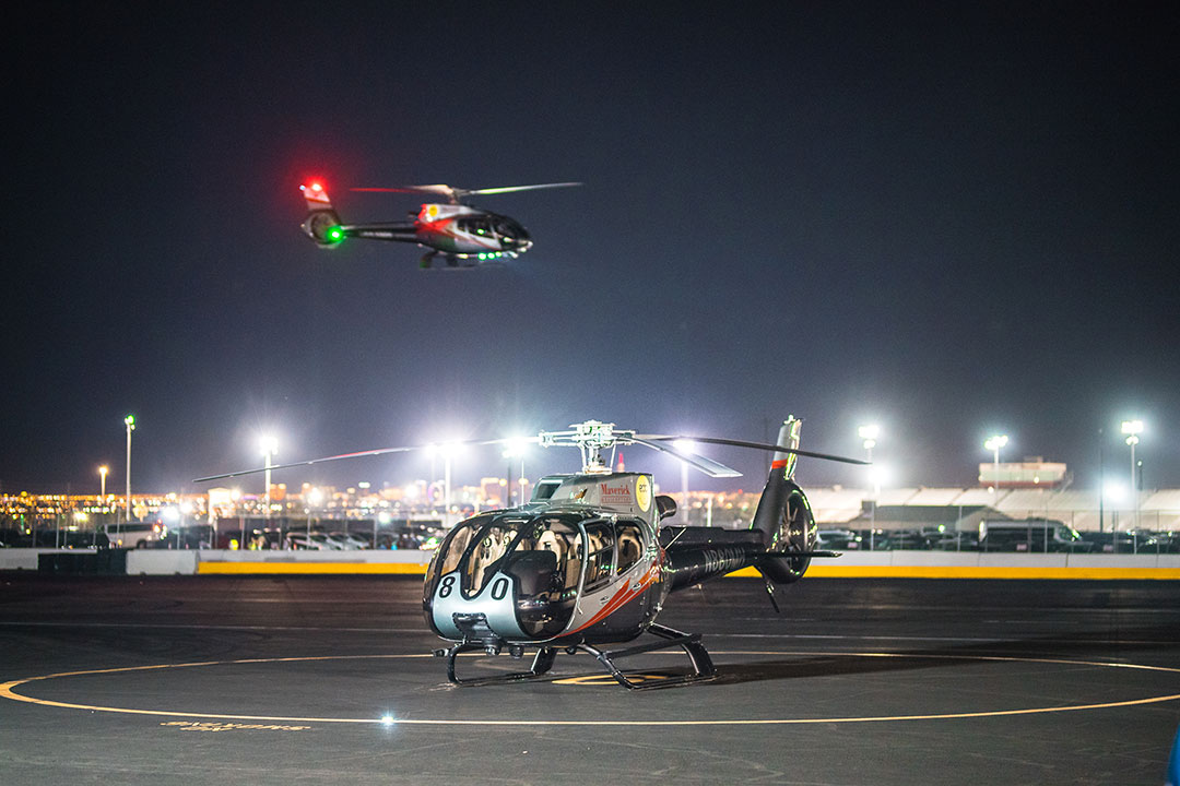 You'll land a short ways away from the Speedway.