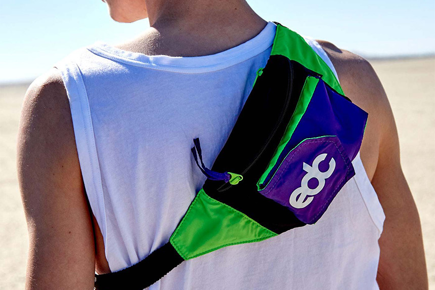 EDC fanny packs—a must for all festival attendees.