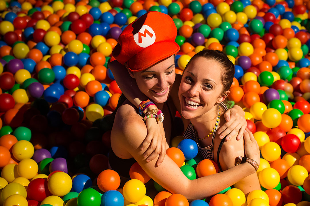Who doesn't love a ball pit? Jump in on the action!
