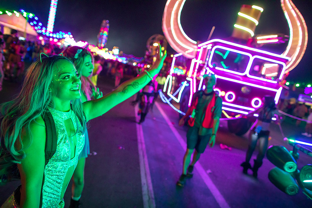 The EDC Parade is a high point of the festival experience.