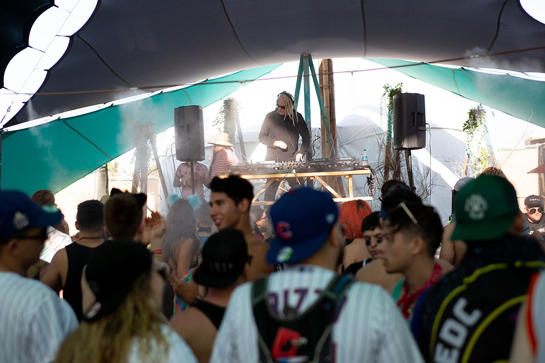A DJ playing on the Mesa