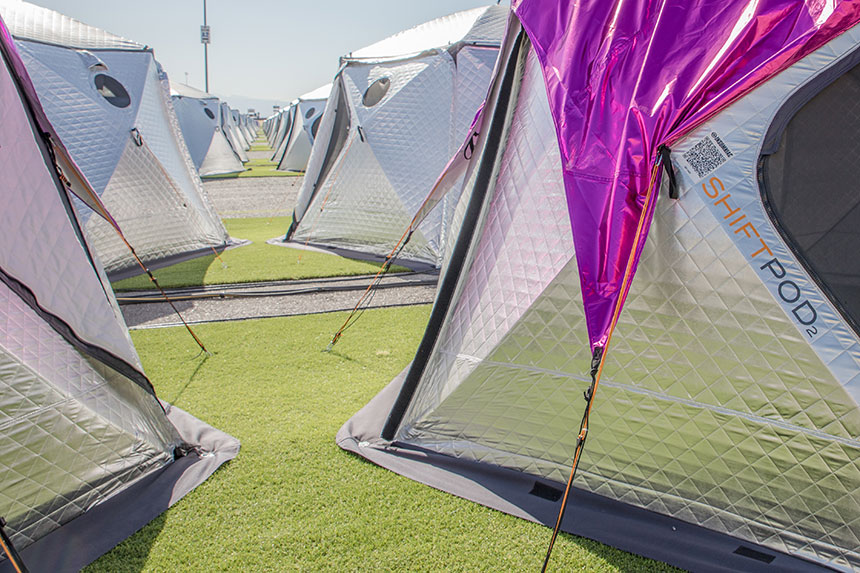 ShiftPod2 tent structures