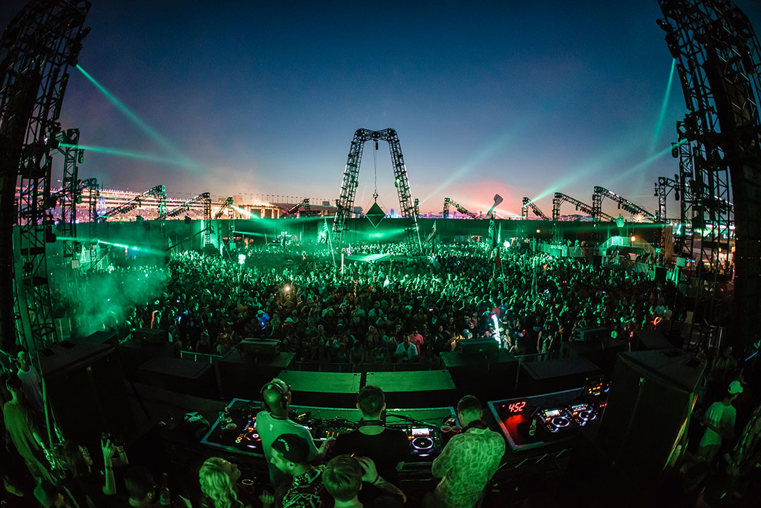 A view from the DJ booth