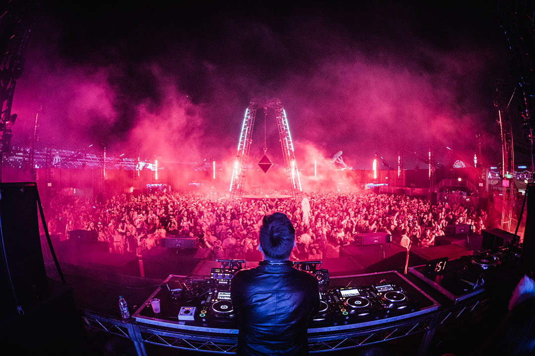 Maceo Plex looks out at the crowd