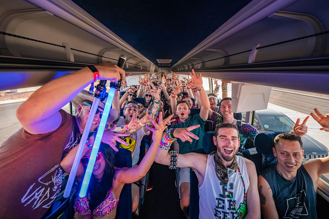 Headliners on shuttle excited to get to EDC