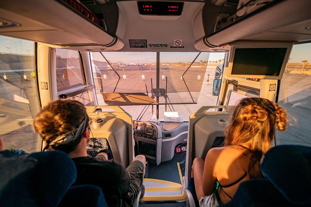 Headliners on shuttle excited to get to EDC