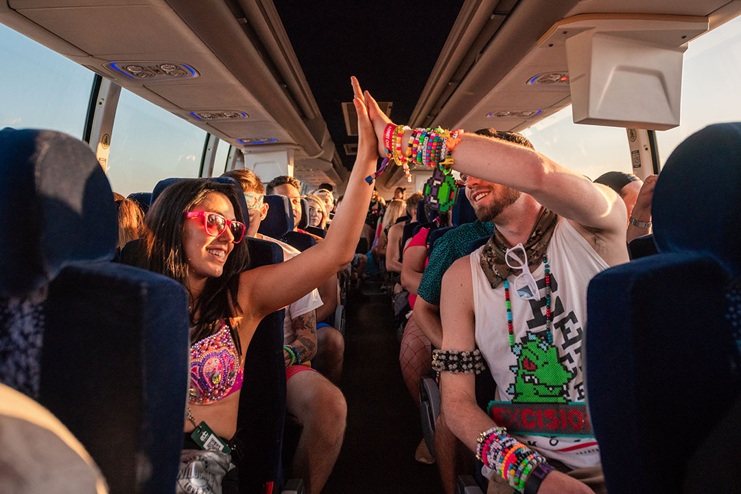 Headliners on shuttle excited to get to EDC