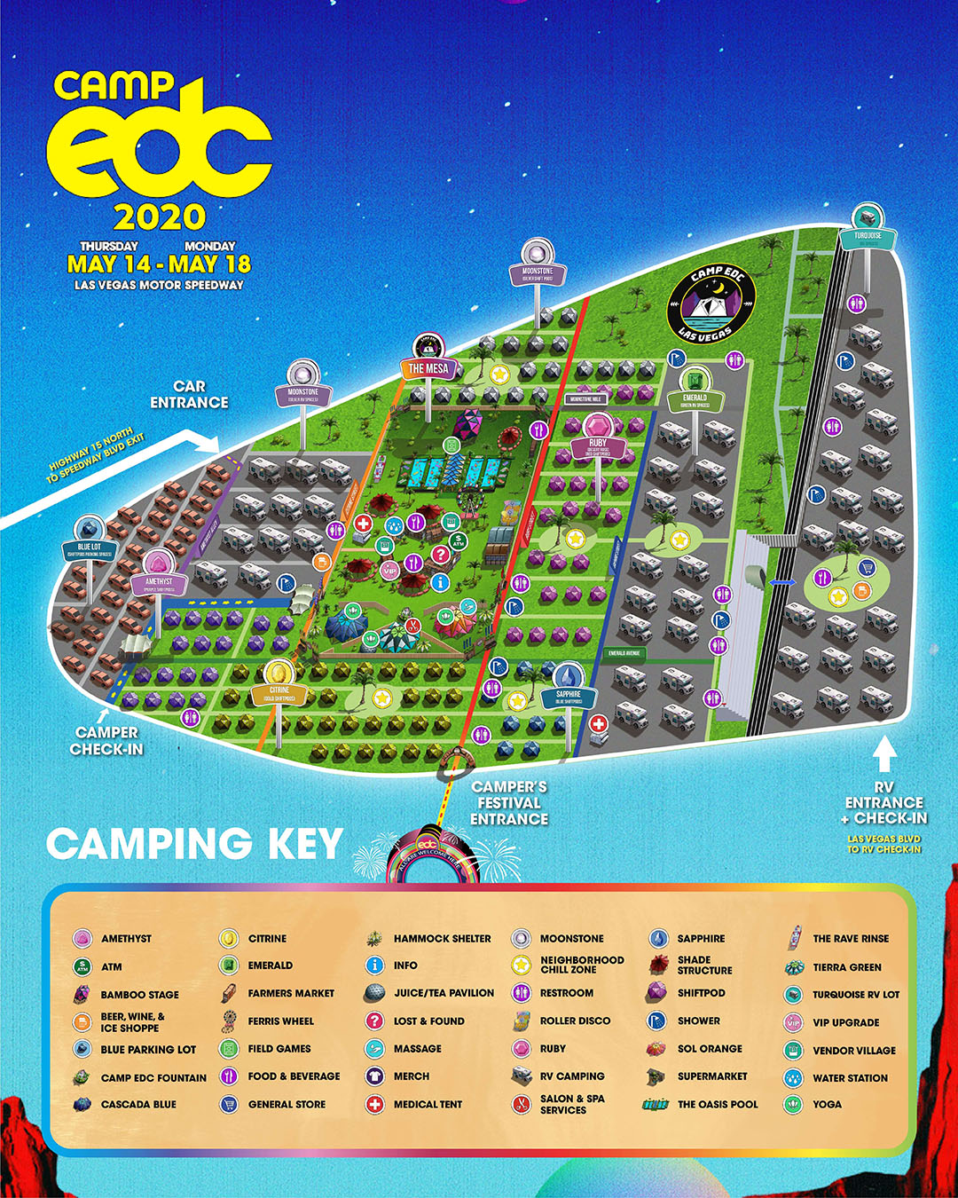 Camp Edc Map Edc Las Vegas 2020