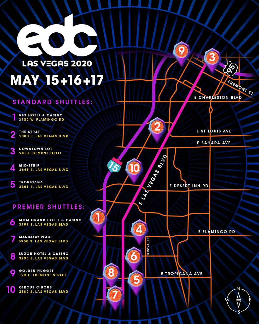 Shuttle map