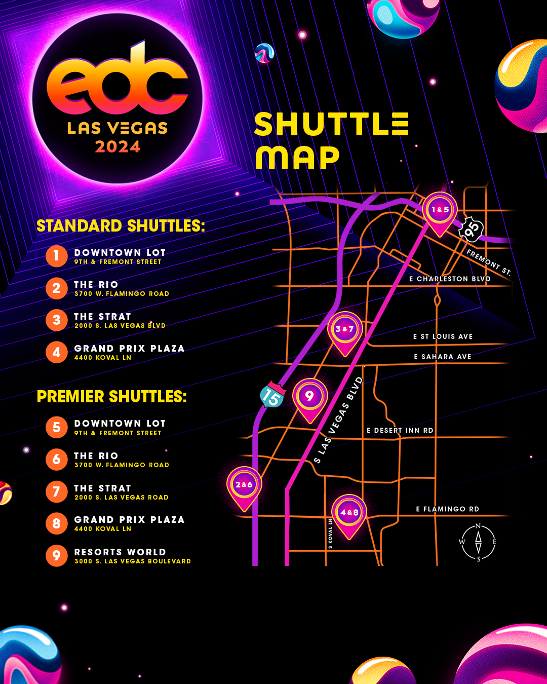 edc las vegas 2024 shuttle map