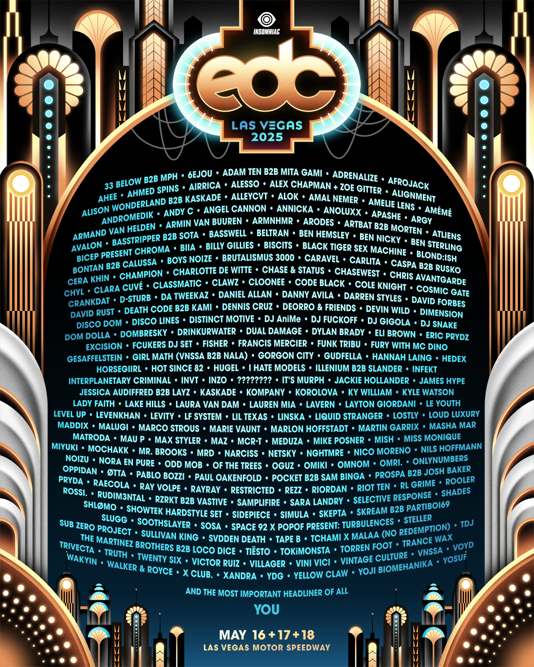 EDC Las Vegas 2025 anuncia lineup y nuevos escenarios MDM
