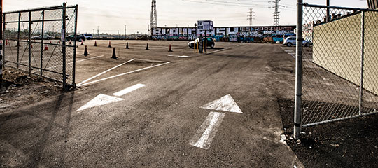 Parking lot arrows
