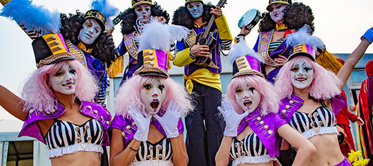 Marching Majorettes looking surprised