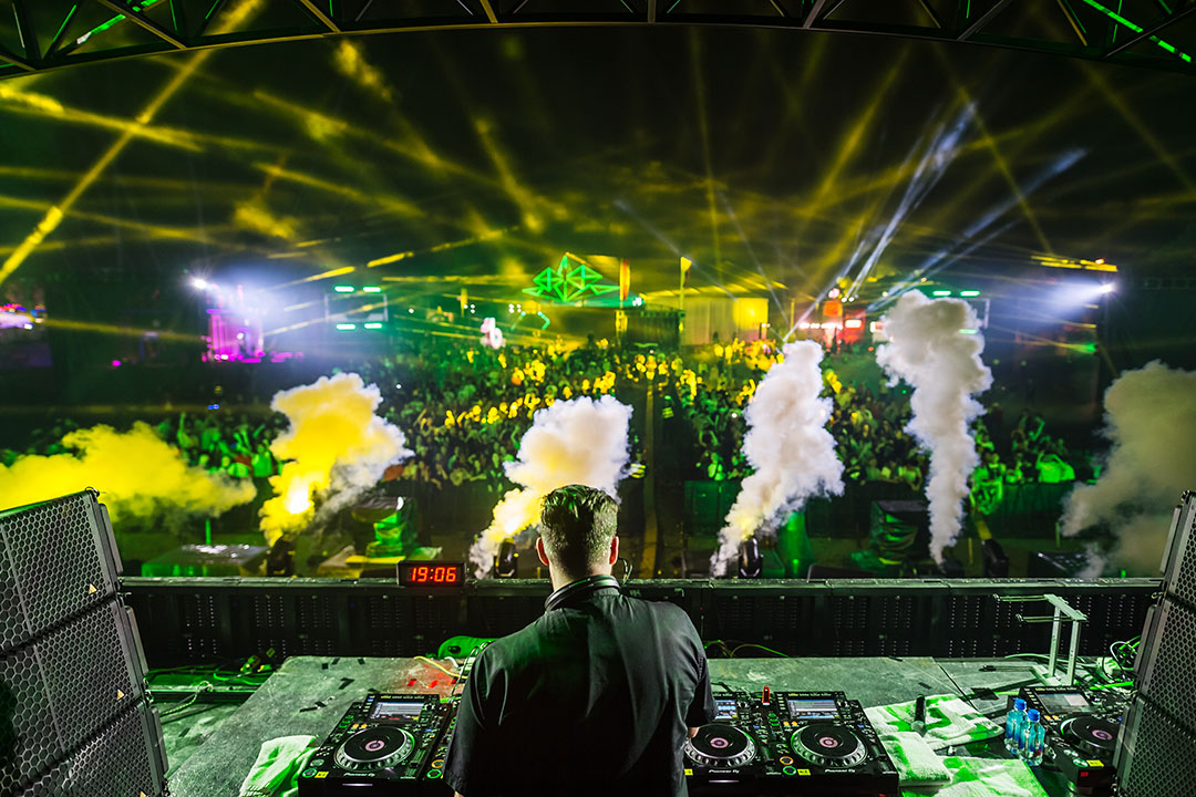 A view from the DJ booth