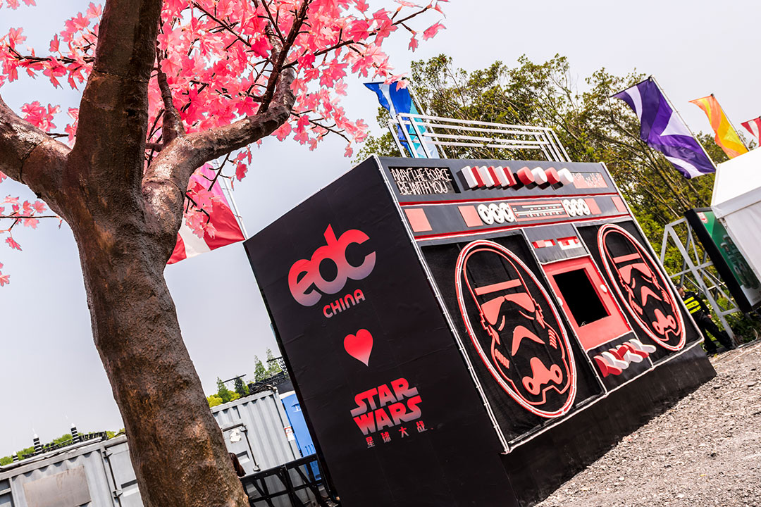 Boombox Art Car with Star Wars logo