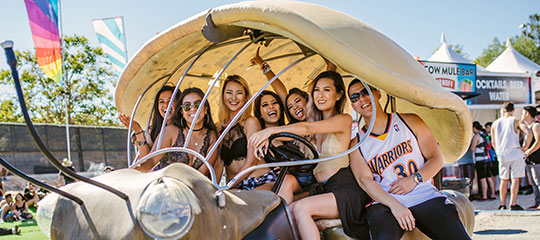 Headliners in an art car