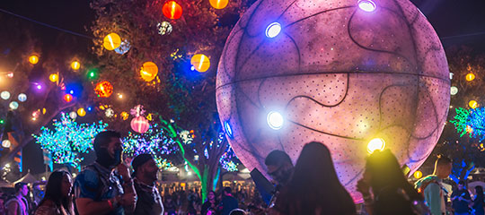 a glowing globe