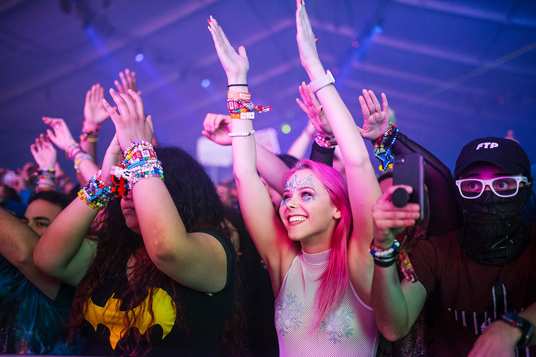 Fans in the front row